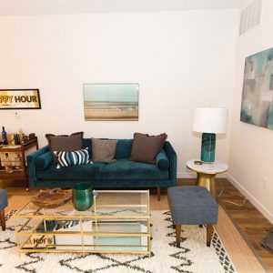Model unit living room